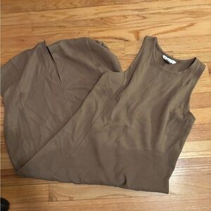ATHLETA Sleeveless Brown Dress